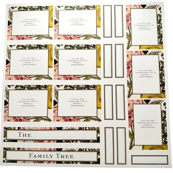 Anna Griffin 2003 Family Tree Album 12 Pages Only 12x12 Cut Aparts Frames RARE - Picture 3 of 15